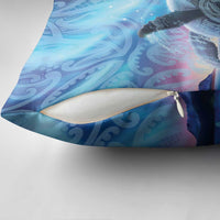 New Zealand Matariki Humpback Whale Pillow Cover Paikea Maori New Year Blue Galaxy LT14 - Polynesian Pride