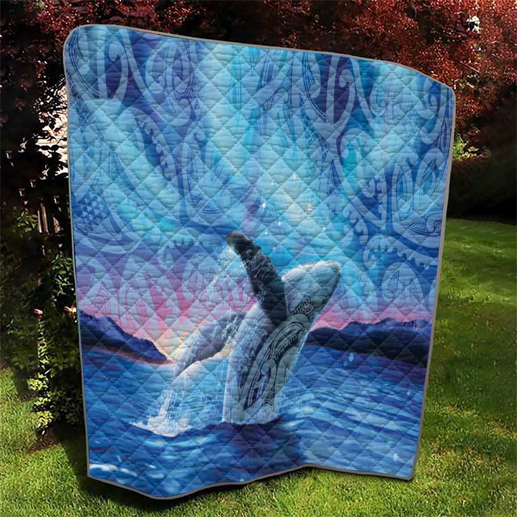 New Zealand Matariki Humpback Whale Quilt Paikea Maori New Year Blue Galaxy LT14 - Polynesian Pride