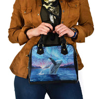 New Zealand Matariki Humpback Whale Shoulder Handbag Paikea Maori New Year Blue Galaxy LT14 - Polynesian Pride