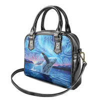 New Zealand Matariki Humpback Whale Shoulder Handbag Paikea Maori New Year Blue Galaxy LT14 - Polynesian Pride