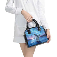 New Zealand Matariki Humpback Whale Shoulder Handbag Paikea Maori New Year Blue Galaxy LT14 - Polynesian Pride