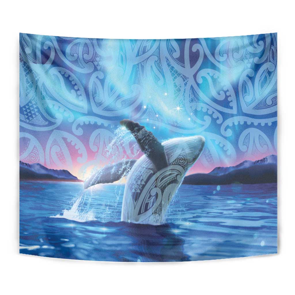 New Zealand Matariki Humpback Whale Tapestry Paikea Maori New Year Blue Galaxy