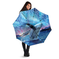 New Zealand Matariki Humpback Whale Umbrella Paikea Maori New Year Blue Galaxy LT14 - Polynesian Pride