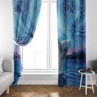 New Zealand Matariki Humpback Whale Window Curtain Paikea Maori New Year Blue Galaxy LT14 - Polynesian Pride