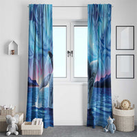 New Zealand Matariki Humpback Whale Window Curtain Paikea Maori New Year Blue Galaxy LT14 - Polynesian Pride