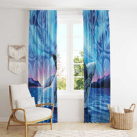 New Zealand Matariki Humpback Whale Window Curtain Paikea Maori New Year Blue Galaxy LT14 - Polynesian Pride