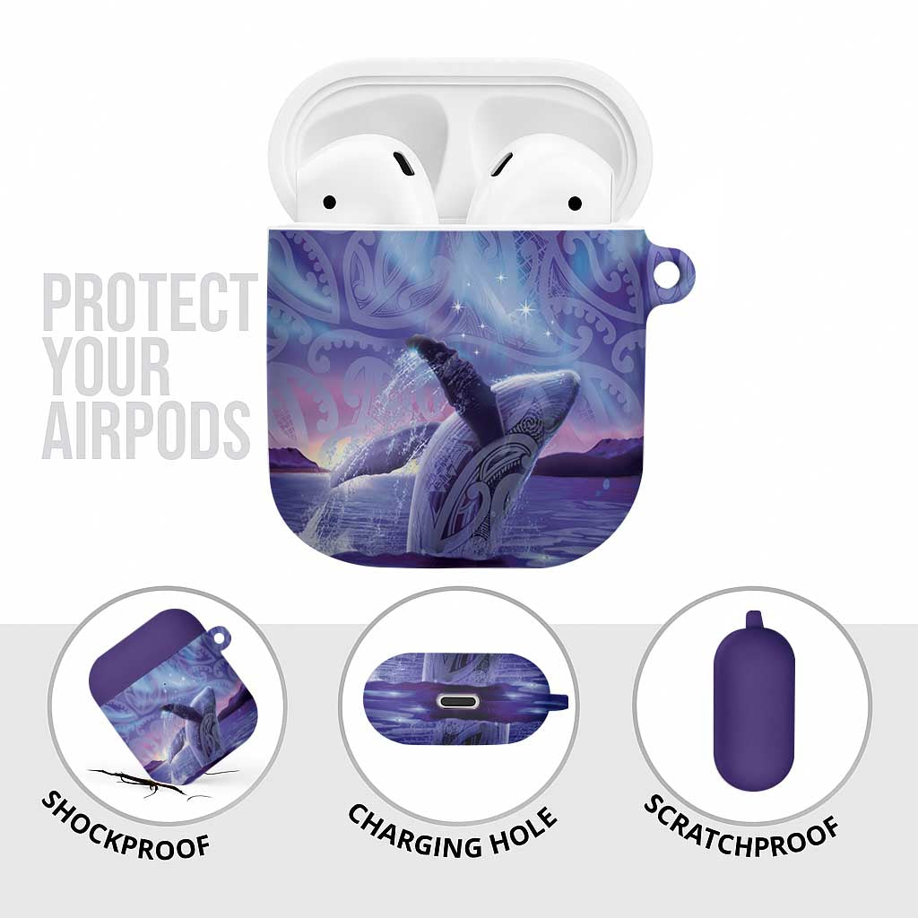 New Zealand Matariki Humpback Whale AirPods Case Paikea Maori New Year Purple Galaxy