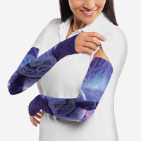 New Zealand Matariki Humpback Whale Arm Sleeves Paikea Maori New Year Purple Galaxy