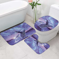 New Zealand Matariki Humpback Whale Bathroom Set Paikea Maori New Year Purple Galaxy