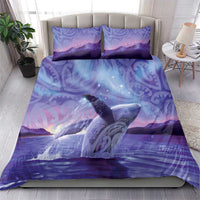 New Zealand Matariki Humpback Whale Bedding Set Paikea Maori New Year Purple Galaxy LT14 - Polynesian Pride