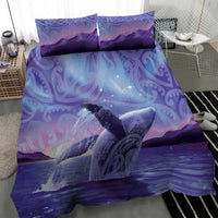 New Zealand Matariki Humpback Whale Bedding Set Paikea Maori New Year Purple Galaxy LT14 - Polynesian Pride