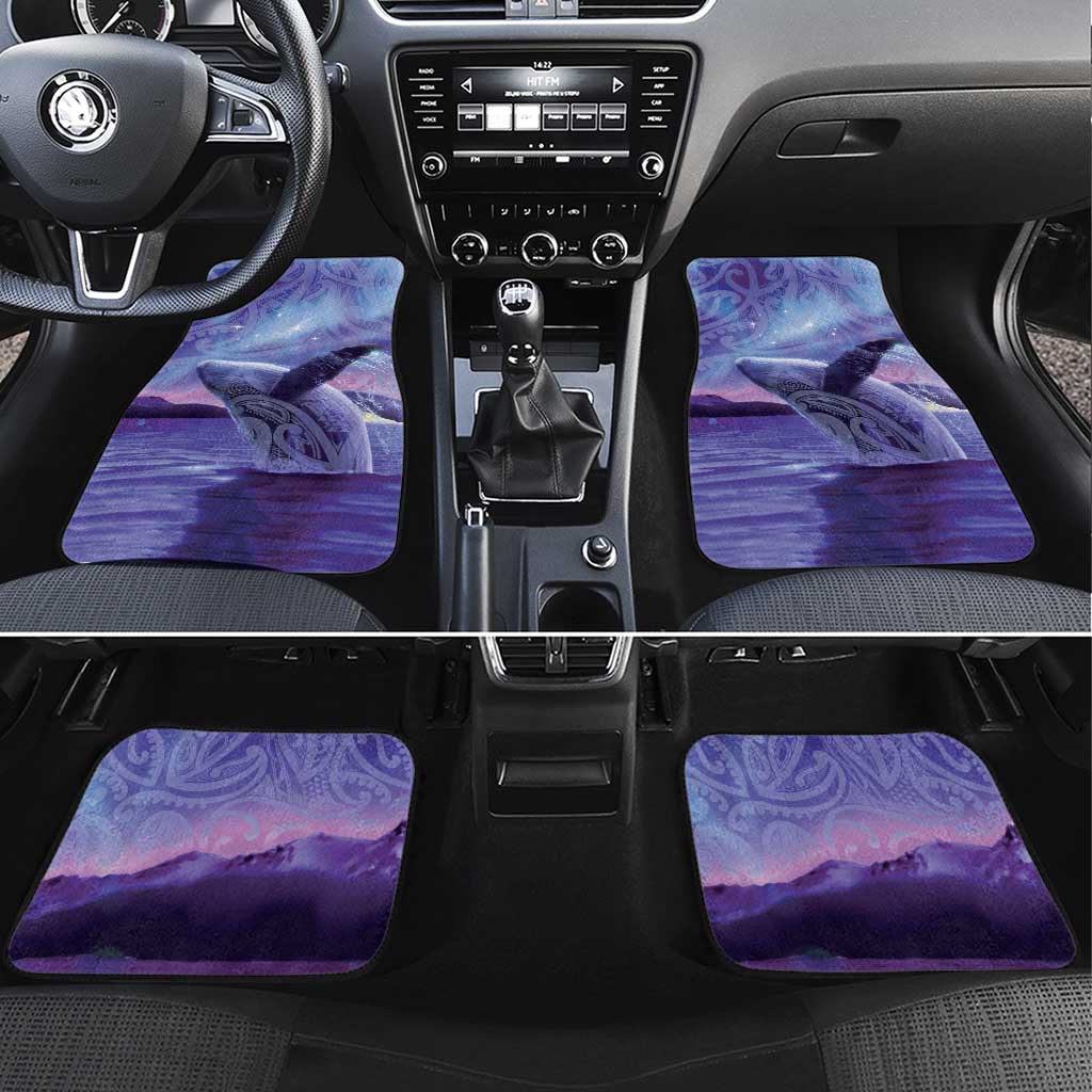 New Zealand Matariki Humpback Whale Car Mats Paikea Maori New Year Purple Galaxy