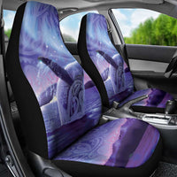 New Zealand Matariki Humpback Whale Car Seat Cover Paikea Maori New Year Purple Galaxy