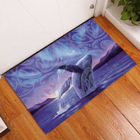 New Zealand Matariki Humpback Whale Rubber Doormat Paikea Maori New Year Purple Galaxy