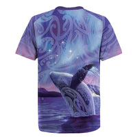 New Zealand Matariki Humpback Whale Rugby Jersey Paikea Maori New Year Purple Galaxy
