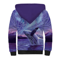 New Zealand Matariki Humpback Whale Sherpa Hoodie Paikea Maori New Year Purple Galaxy LT14 - Polynesian Pride