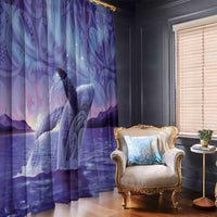 New Zealand Matariki Humpback Whale Window Curtain Paikea Maori New Year Purple Galaxy