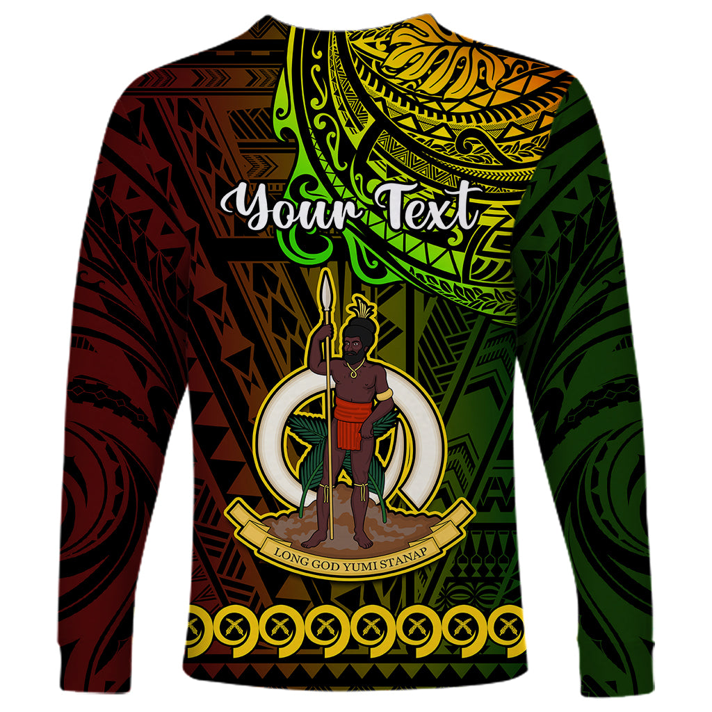 Personalised Father Day Vanuatu Long Sleeve Shirt I Love You Dad Reggae Version LT14 - Polynesian Pride