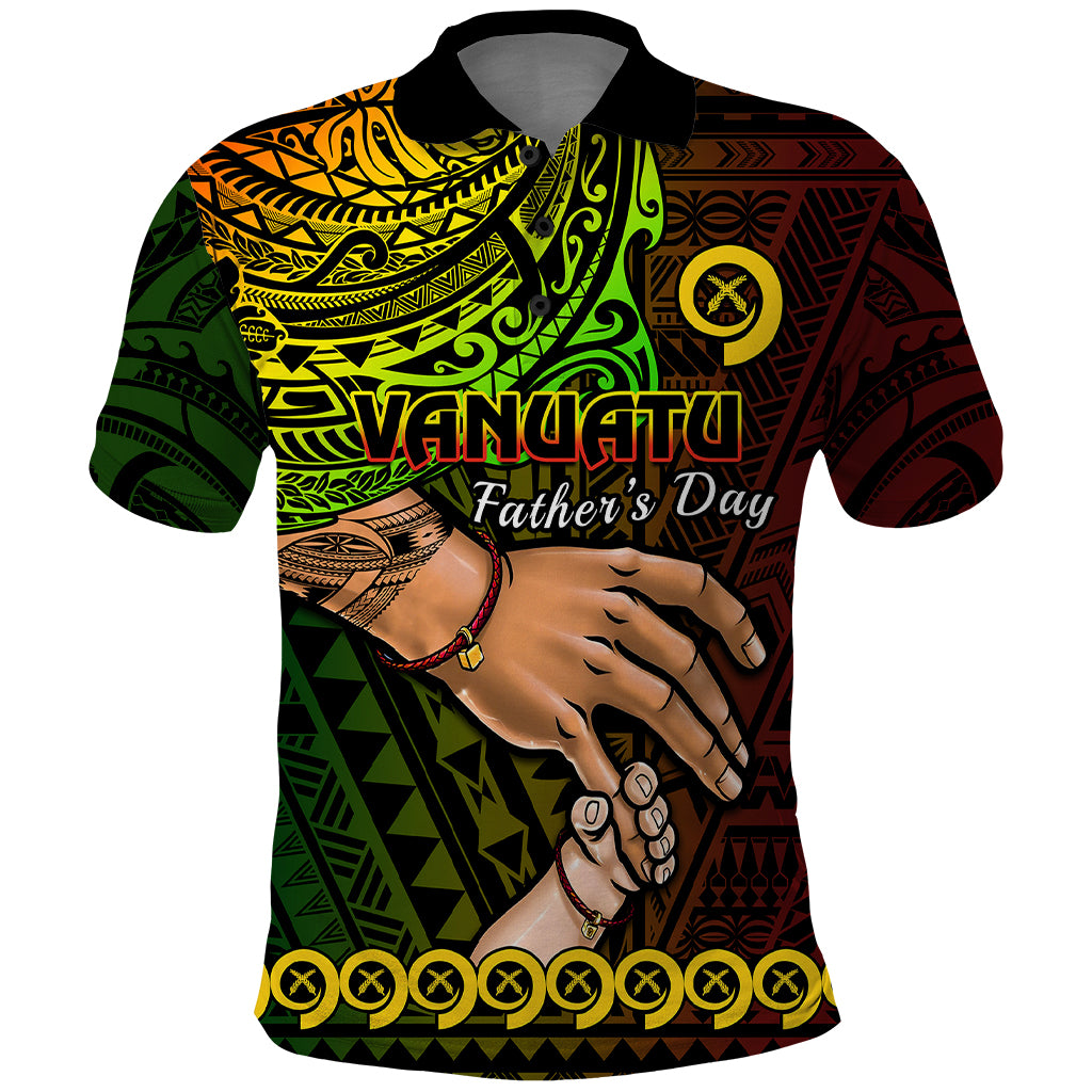 Custom Father Day Vanuatu Polo Shirt I Love You Dad Reggae Version LT14 Reggae - Polynesian Pride