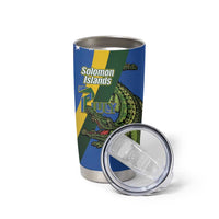 Solomon Islands Independence Day Tumbler Cup Happy 7 July Crocodile Flag Style