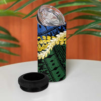 Halo Olaketa Solomon Islands Tapa Pattern 4 in 1 Can Cooler Tumbler