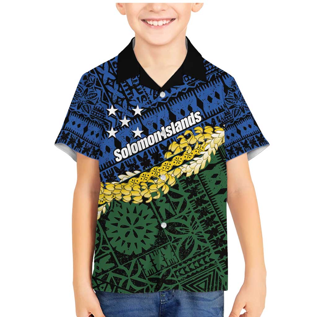 Halo Olaketa Solomon Islands Tapa Pattern Family Matching Mermaid Dress and Hawaiian Shirt