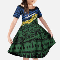 Halo Olaketa Solomon Islands Tapa Pattern Family Matching Off Shoulder Maxi Dress and Hawaiian Shirt