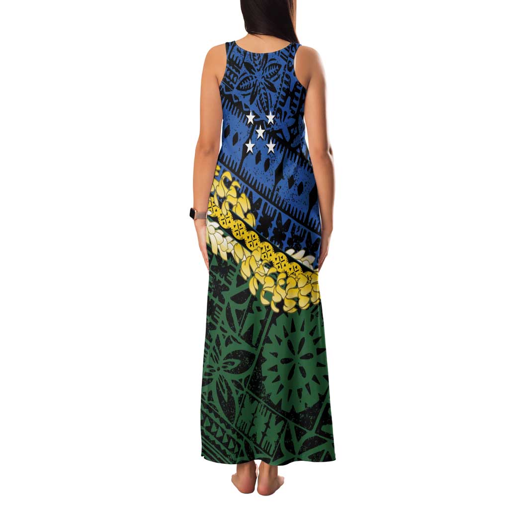 Halo Olaketa Solomon Islands Tapa Pattern Family Matching Tank Maxi Dress and Hawaiian Shirt