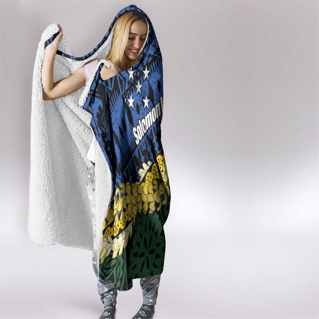 Halo Olaketa Solomon Islands Tapa Pattern Hooded Blanket
