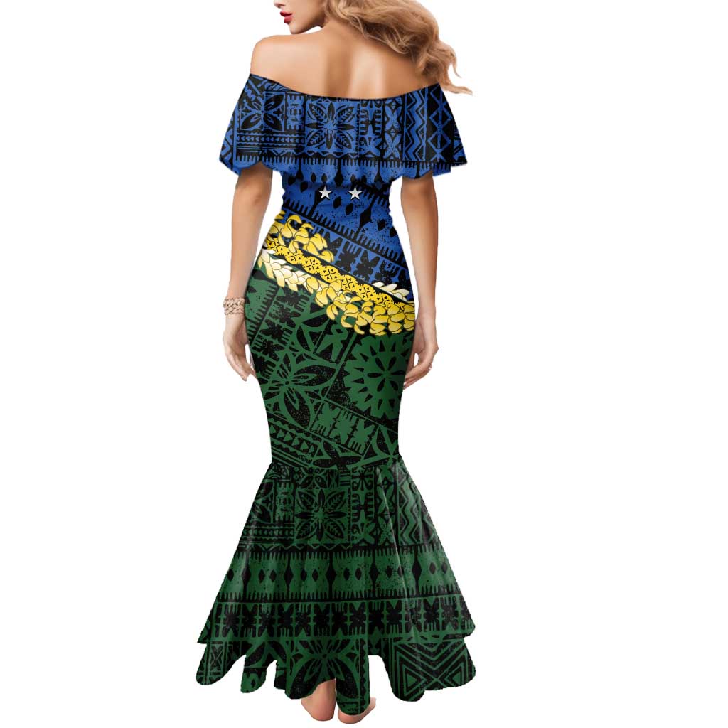 Halo Olaketa Solomon Islands Tapa Pattern Mermaid Dress