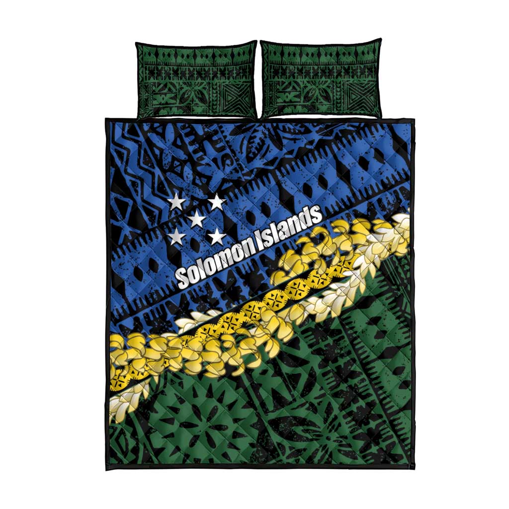 Halo Olaketa Solomon Islands Tapa Pattern Quilt Bed Set