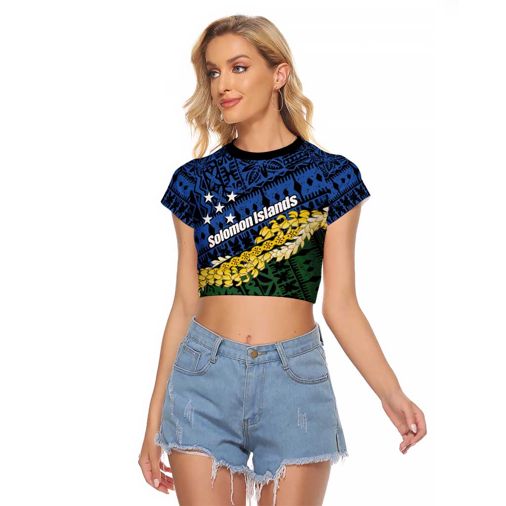 Halo Olaketa Solomon Islands Tapa Pattern Raglan Cropped T Shirt