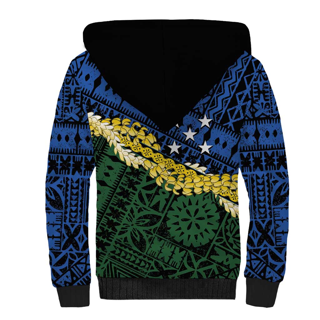 Halo Olaketa Solomon Islands Tapa Pattern Sherpa Hoodie