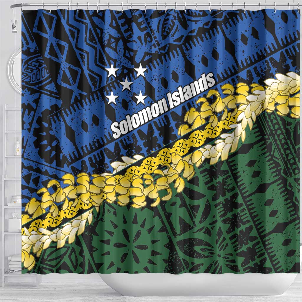 Halo Olaketa Solomon Islands Tapa Pattern Shower Curtain