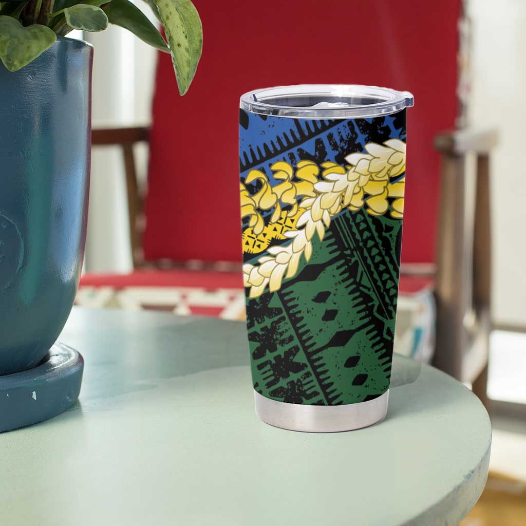 Halo Olaketa Solomon Islands Tapa Pattern Tumbler Cup