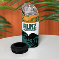 AUNZ Rugby Custom 4 in 1 Can Cooler Tumbler Australia Kangaroo New Zealand Silver Fern - Polynesian Pride