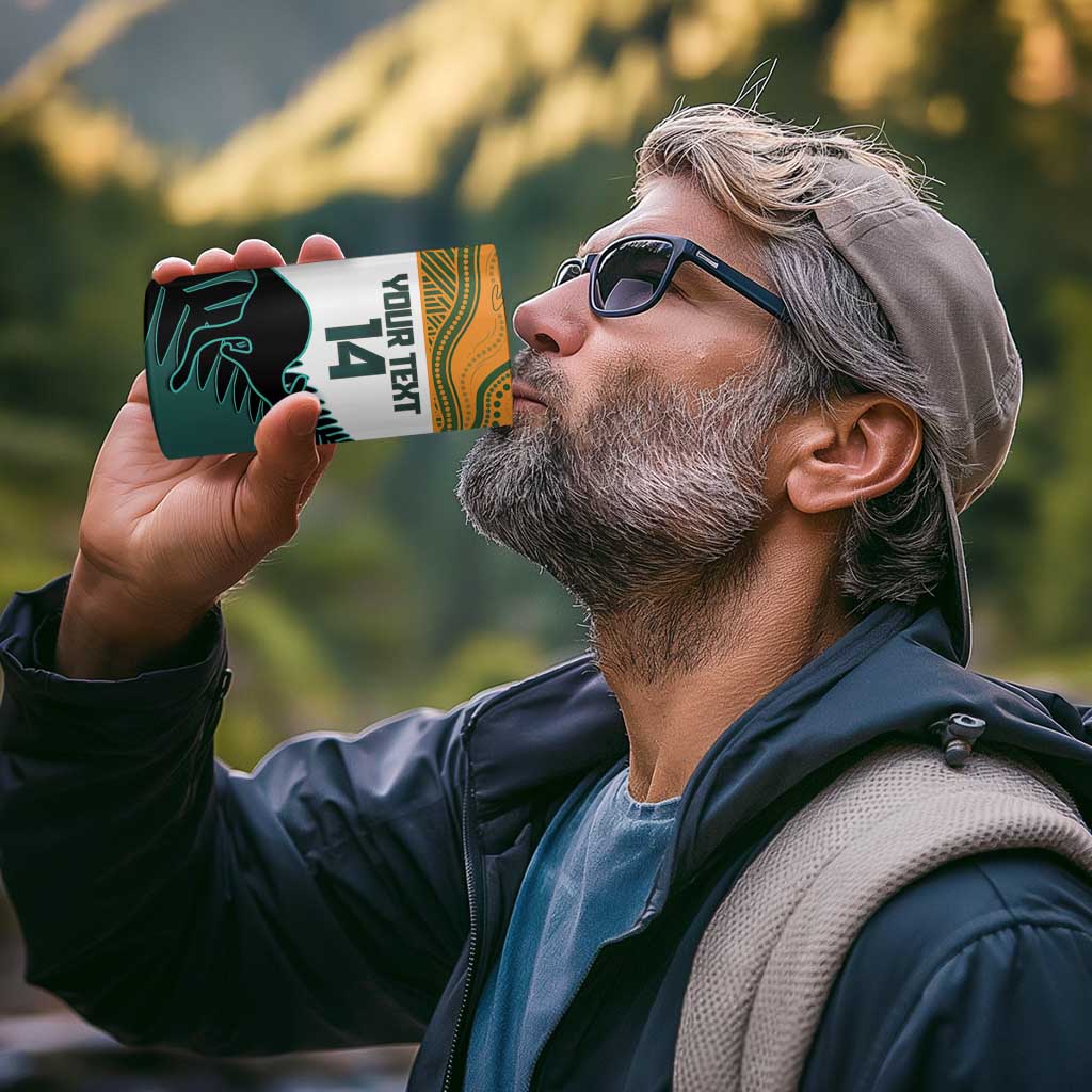 AUNZ Rugby Custom 4 in 1 Can Cooler Tumbler Australia Kangaroo New Zealand Silver Fern - Polynesian Pride