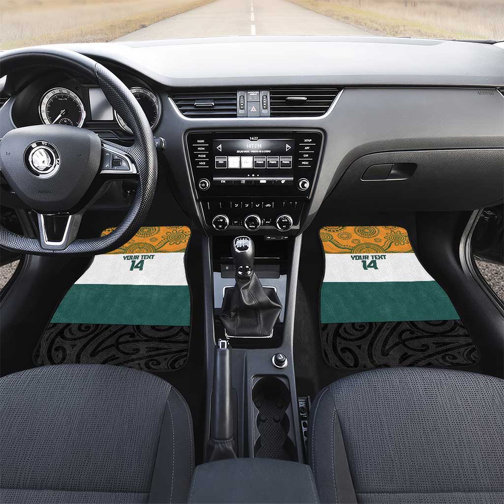 AUNZ Rugby Custom Car Mats Australia Kangaroo New Zealand Silver Fern - Polynesian Pride