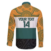 AUNZ Rugby Custom Family Matching Long Sleeve Bodycon Dress and Hawaiian Shirt Australia Kangaroo New Zealand Silver Fern - Polynesian Pride
