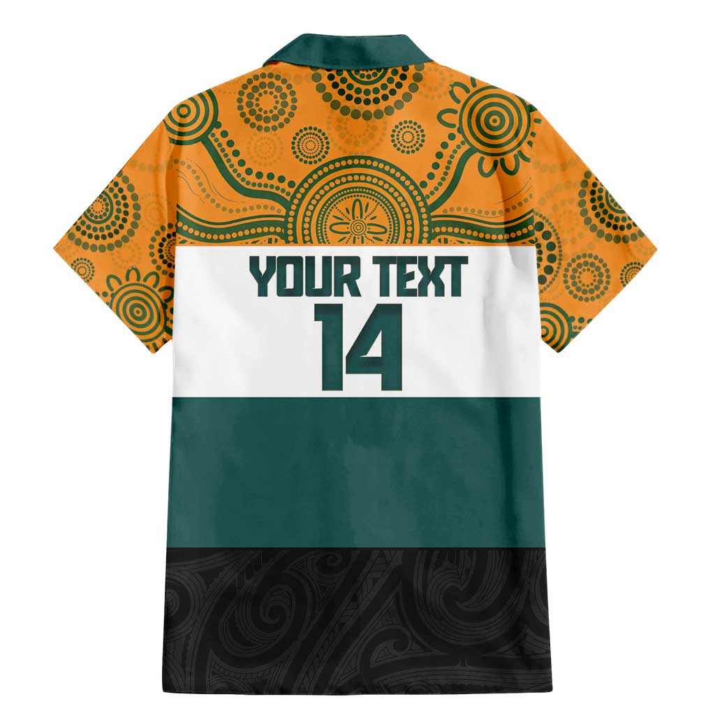 AUNZ Rugby Custom Family Matching Mermaid Dress and Hawaiian Shirt Australia Kangaroo New Zealand Silver Fern - Polynesian Pride