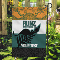 AUNZ Rugby Custom Garden Flag Australia Kangaroo New Zealand Silver Fern - Polynesian Pride