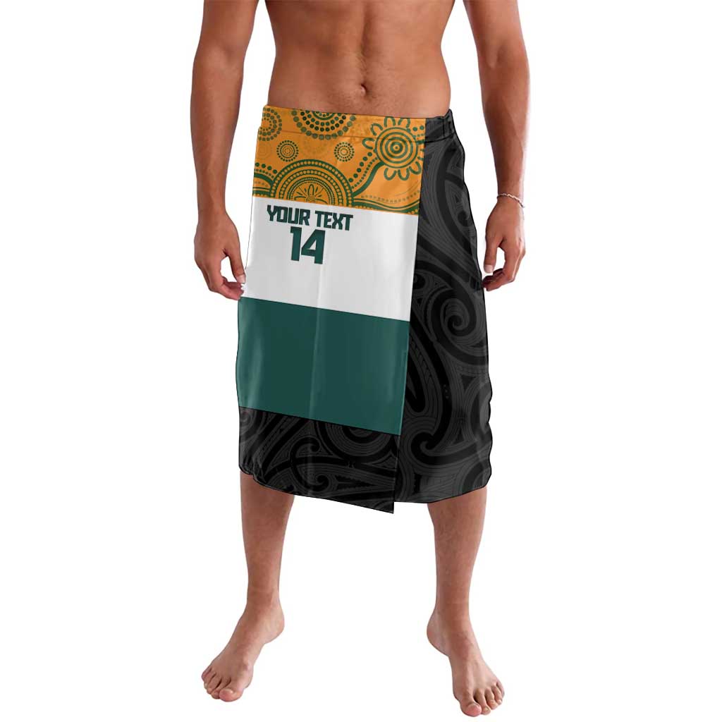 AUNZ Rugby Custom Lavalava Australia Kangaroo New Zealand Silver Fern - Polynesian Pride