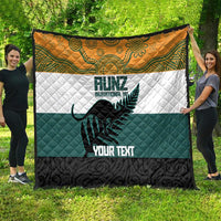AUNZ Rugby Custom Quilt Australia Kangaroo New Zealand Silver Fern - Polynesian Pride