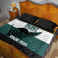 AUNZ Rugby Custom Quilt Bed Set Australia Kangaroo New Zealand Silver Fern - Polynesian Pride
