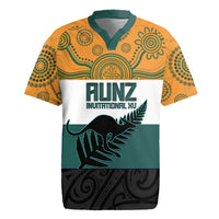 AUNZ Rugby Custom Rugby Jersey Australia Kangaroo New Zealand Silver Fern LT14 Yellow - Polynesian Pride