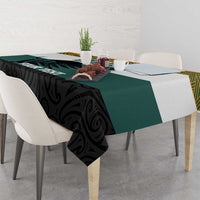 AUNZ Rugby Custom Tablecloth Australia Kangaroo New Zealand Silver Fern - Polynesian Pride