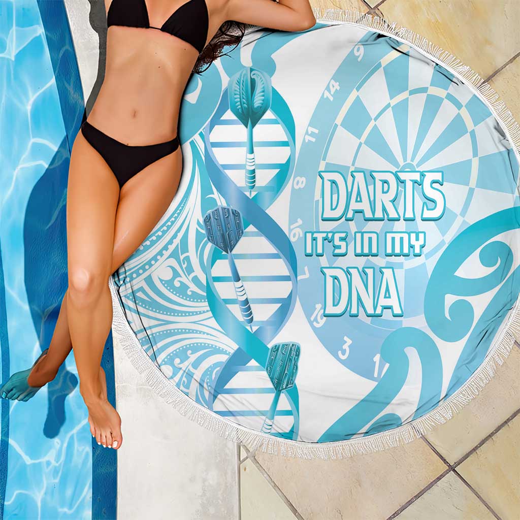 New Zealand Darts Beach Blanket Aotearoa Maori Its In My DNA White - Polynesian Pride