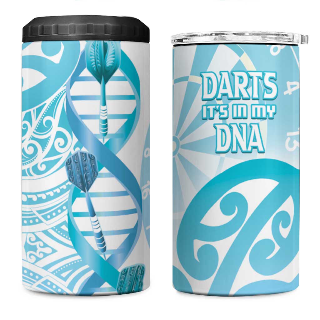 New Zealand Darts 4 in 1 Can Cooler Tumbler Aotearoa Maori Its In My DNA White - Polynesian Pride