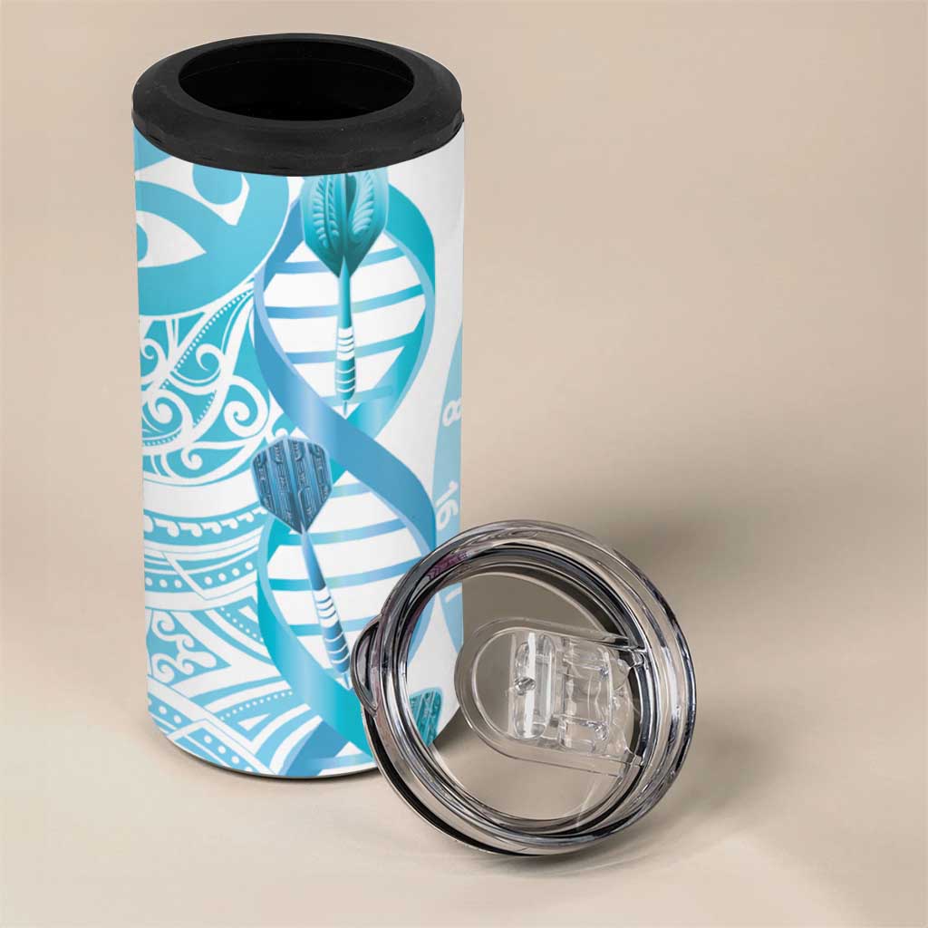 New Zealand Darts 4 in 1 Can Cooler Tumbler Aotearoa Maori Its In My DNA White - Polynesian Pride