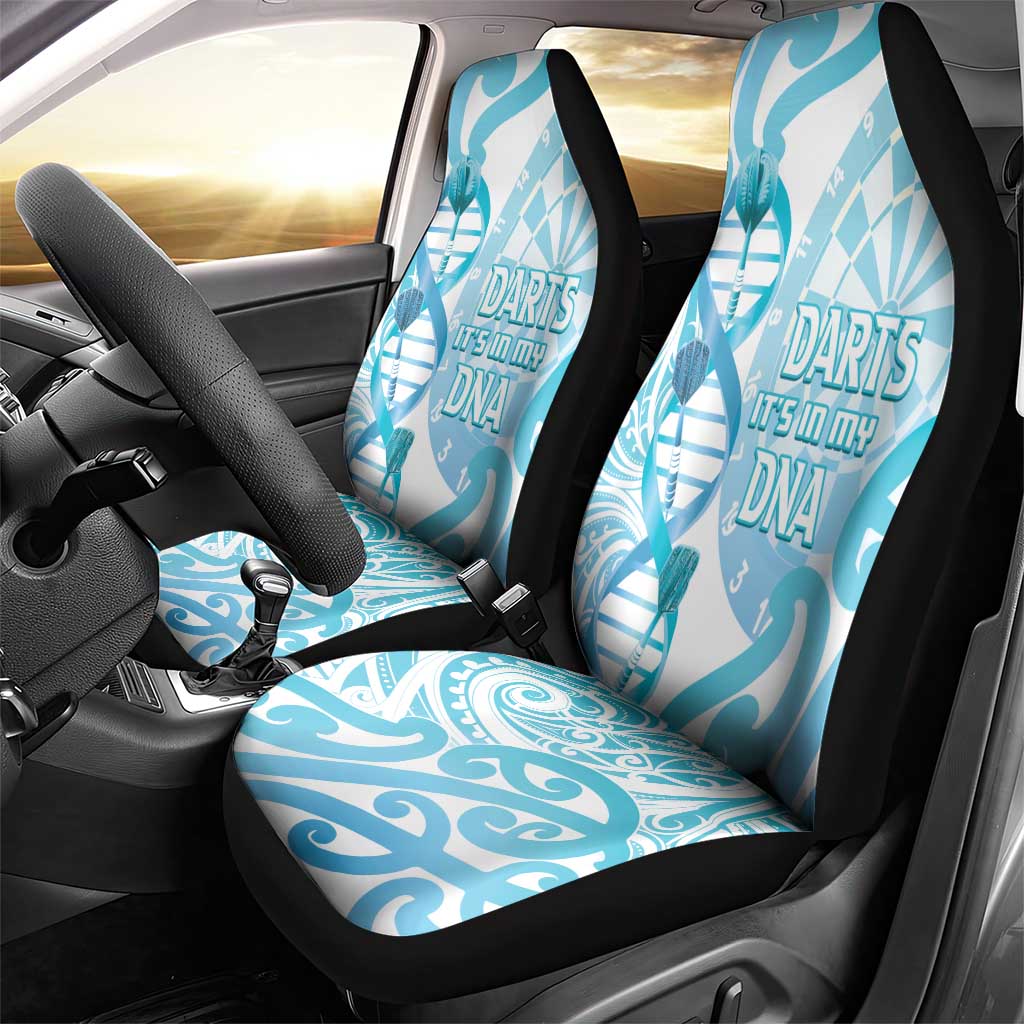 New Zealand Darts Car Seat Cover Aotearoa Maori Its In My DNA White - Polynesian Pride